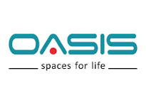 Oasis builder logo with tagline spaces for life real estate developer brand