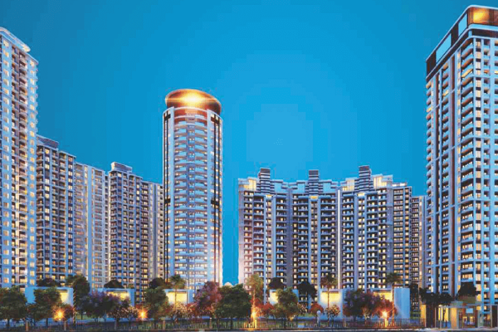 Solitairian City Yamuna Expressway high rise residential towers with modern architecture