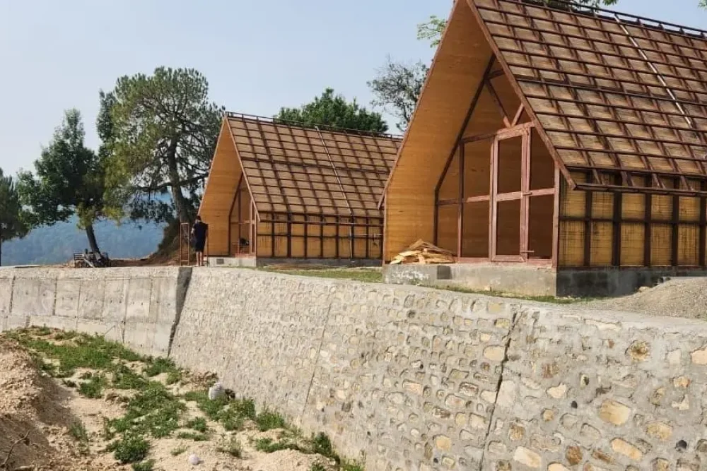 Mount View cottages in Almora Uttarakhand with scenic hill views and peaceful surroundings